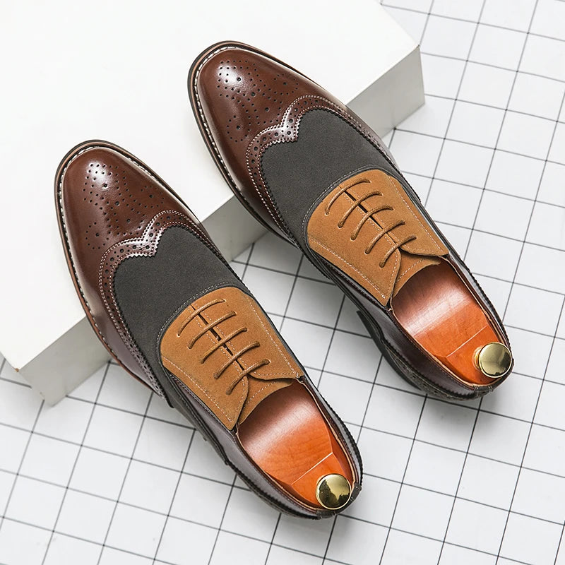 Vercelli Two-Tone Oxford Shoes