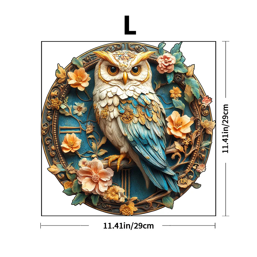 A3 Wooden Flower Owl Jigsaw Puzzles