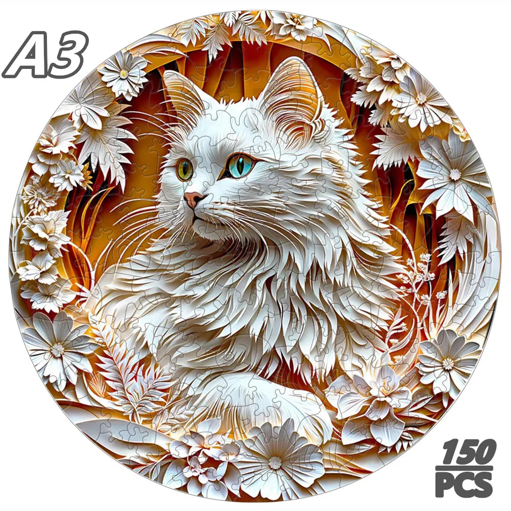 A3 Cat Wooden Puzzle