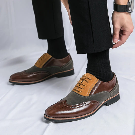 Vercelli Two-Tone Oxford Shoes