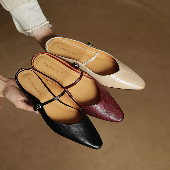 Vivian Genuine Leather Mules