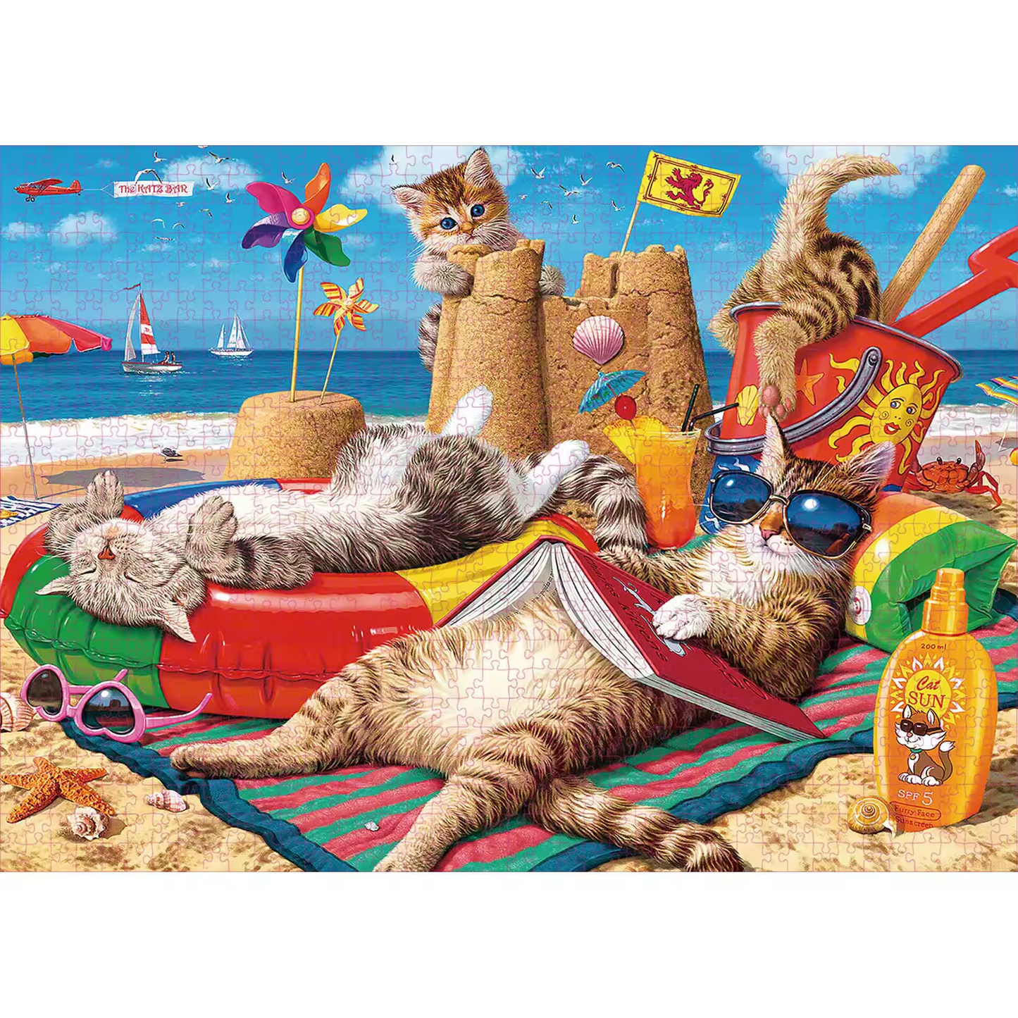 Beach Cat - 1000 Pieces Jigsaw Puzzle