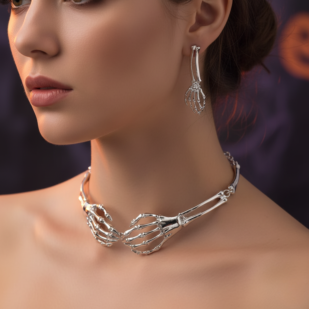 Midnight Grasp Necklace & Earrings