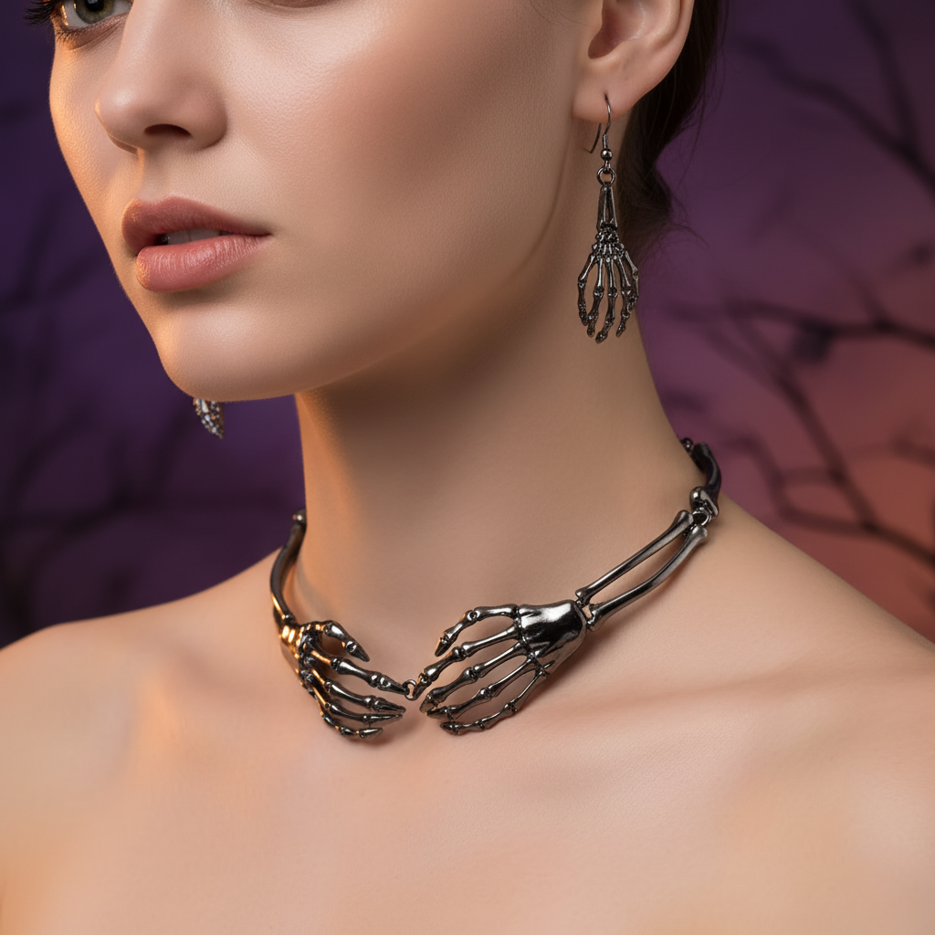 Midnight Grasp Necklace & Earrings