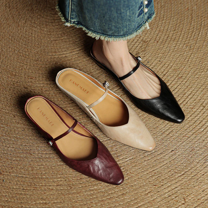 Vivian Genuine Leather Mules