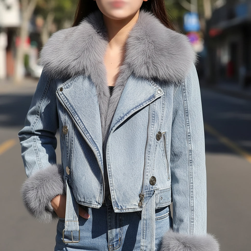 Verona Fur Denim Jacket