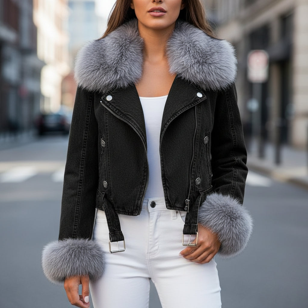 Verona Fur Denim Jacket