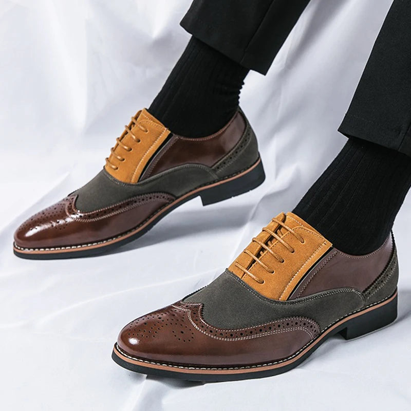 Vercelli Two-Tone Oxford Shoes