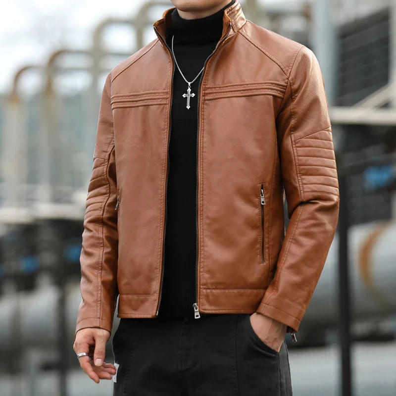 Monza Ribbed Leather Jacket
