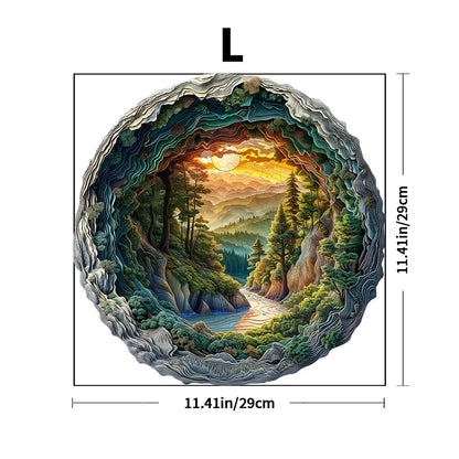 A3 Animal Shaped Forest Cave Wooden Puzzle