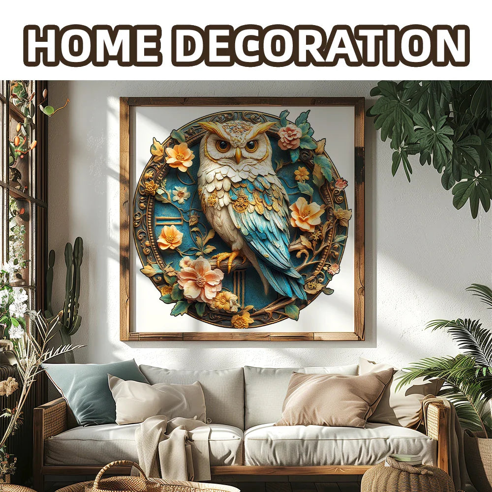 A3 Wooden Flower Owl Jigsaw Puzzles