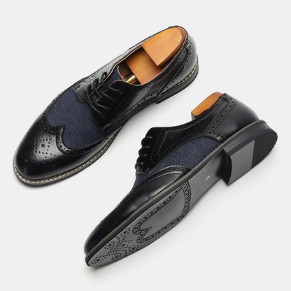 Parma Navy Brogue Oxfords