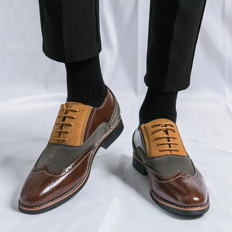 Vercelli Two-Tone Oxford Shoes