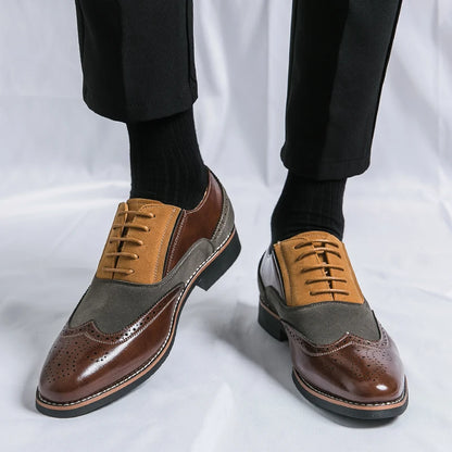 Vercelli Two-Tone Oxford Shoes