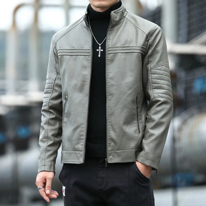 Monza Ribbed Leather Jacket