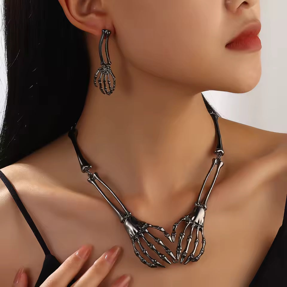 Midnight Grasp Necklace & Earrings