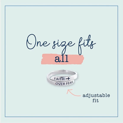 "Faith Over Fear" Adjustable Ring