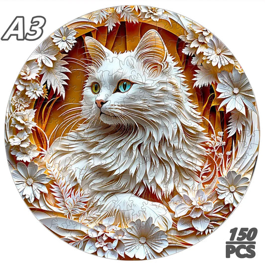 A3 Cat Wooden Puzzle