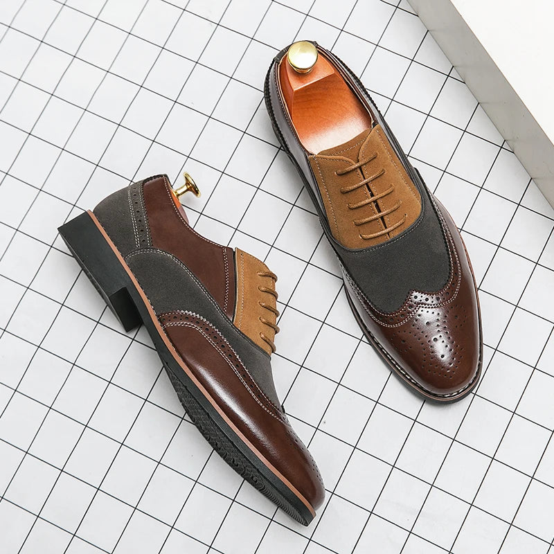 Vercelli Two-Tone Oxford Shoes