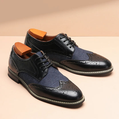 Parma Navy Brogue Oxfords