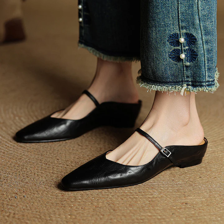 Vivian Genuine Leather Mules
