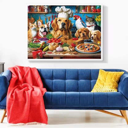 Animal Food Kitchen - 1000 Pieces Jigsaw Puzzle