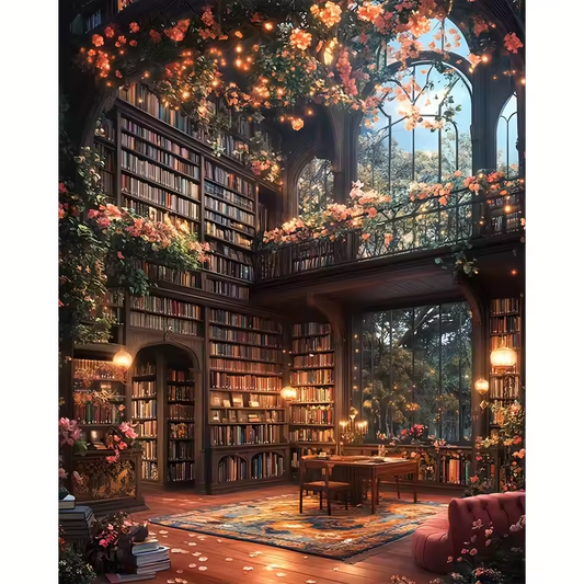 Forest Library Art - 1000 Pieces Jigsaw Puzzle