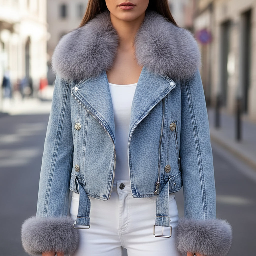 Verona Fur Denim Jacket